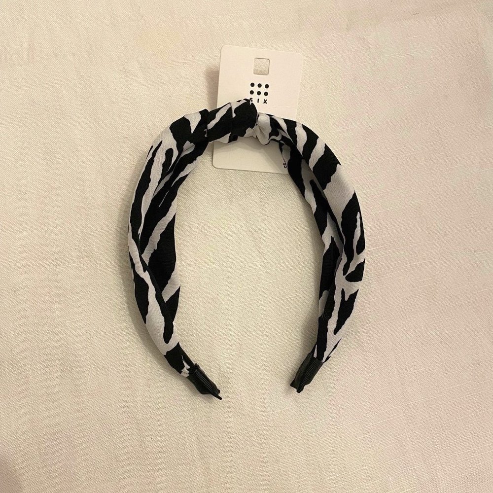 SIX zebra print fabric headband